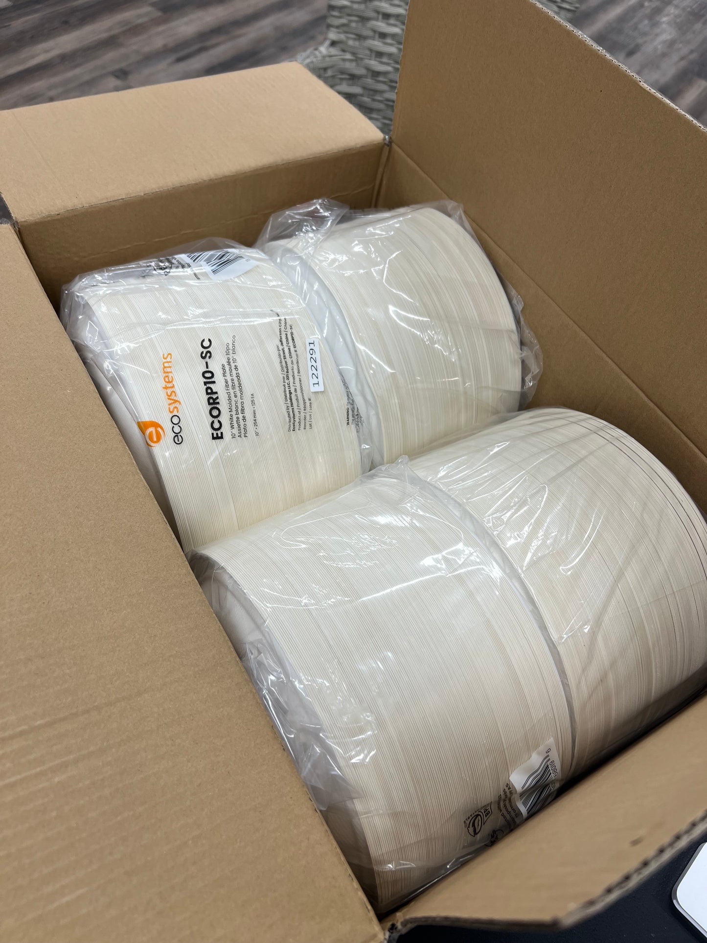 COMPOSTABLE PLATE 10" 1 COMPARTMENT WHITE