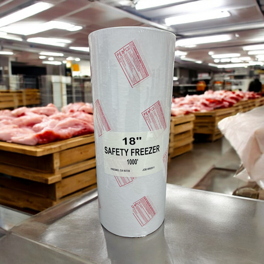 FREEZER PAPER 18"X1000' WHITE RED LABLE
