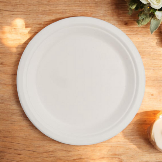 COMPOSTABLE PLATE 9" WHITE