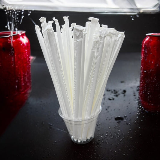 STRAW 7.75" CLEAR 500/PCS