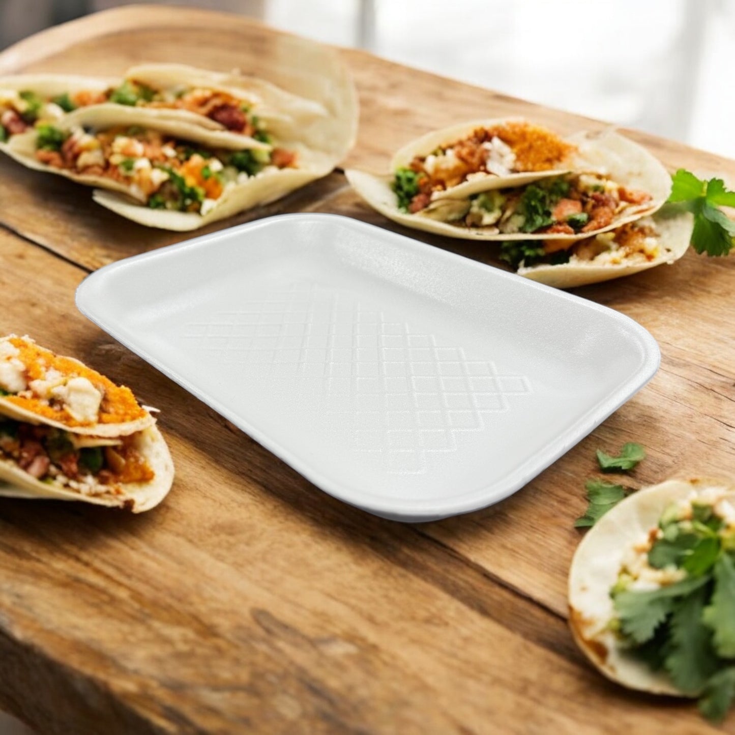 FOAM #2 MEAT TRAY WHITE