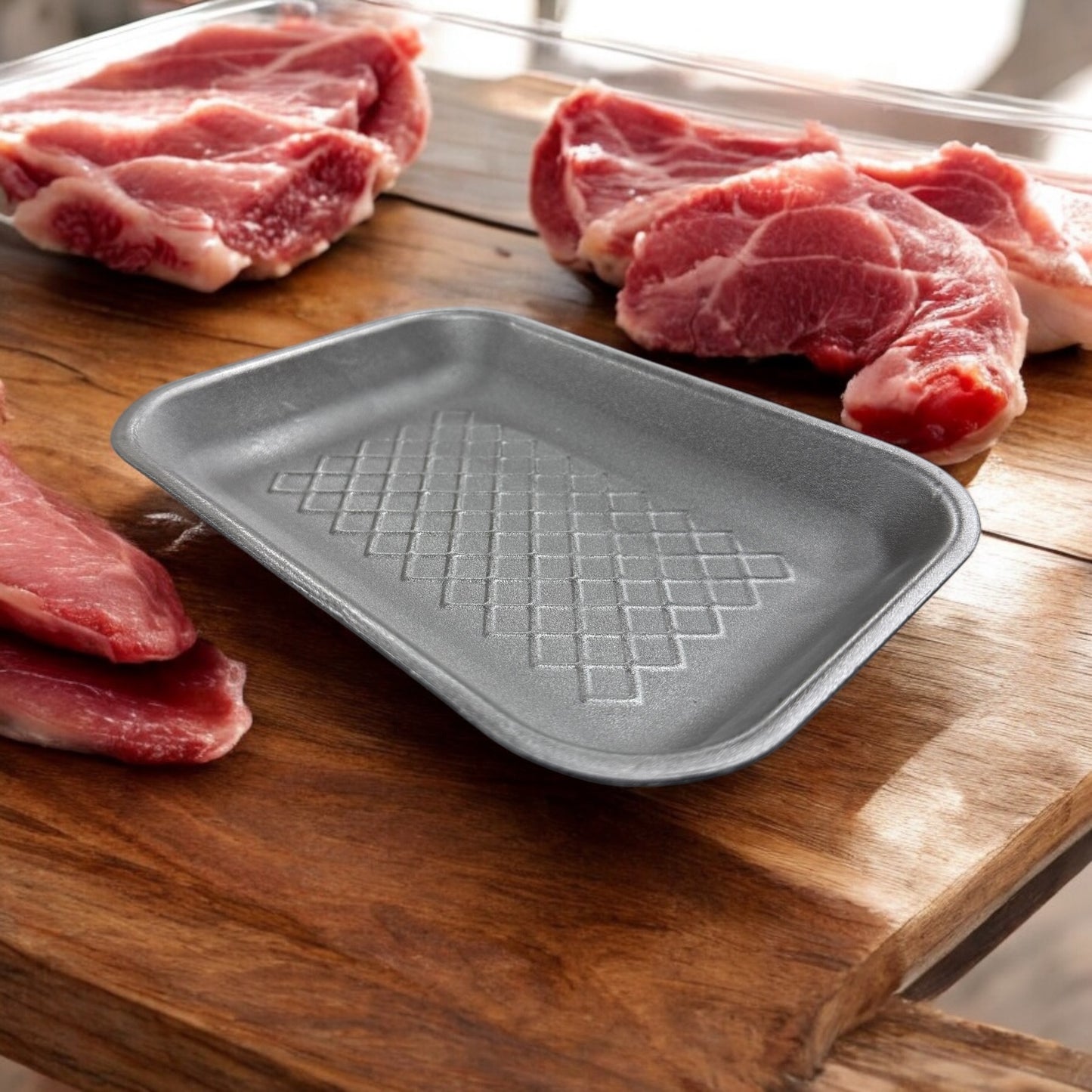 FOAM #2 MEAT TRAY BLACK