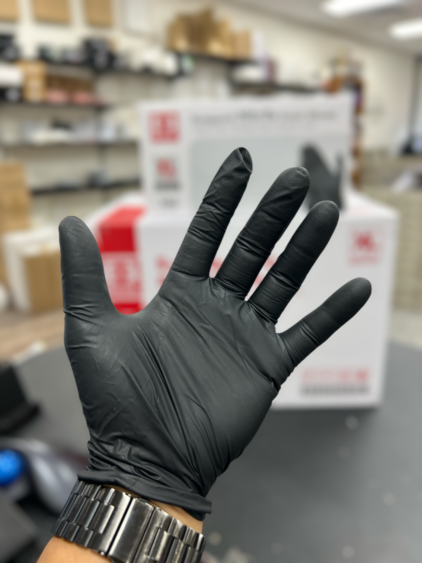 GLOVES BLACK NITRILE (X-LARGE) FULL CASE