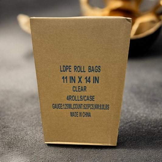 LDPE ROLL BAGS 11"X14" 4/ROLLS