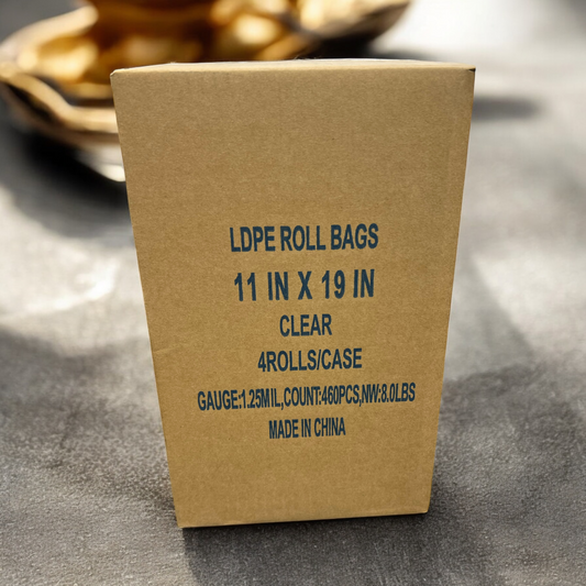 LDPE ROLL BAGS 11"X19" 4/ROLLS