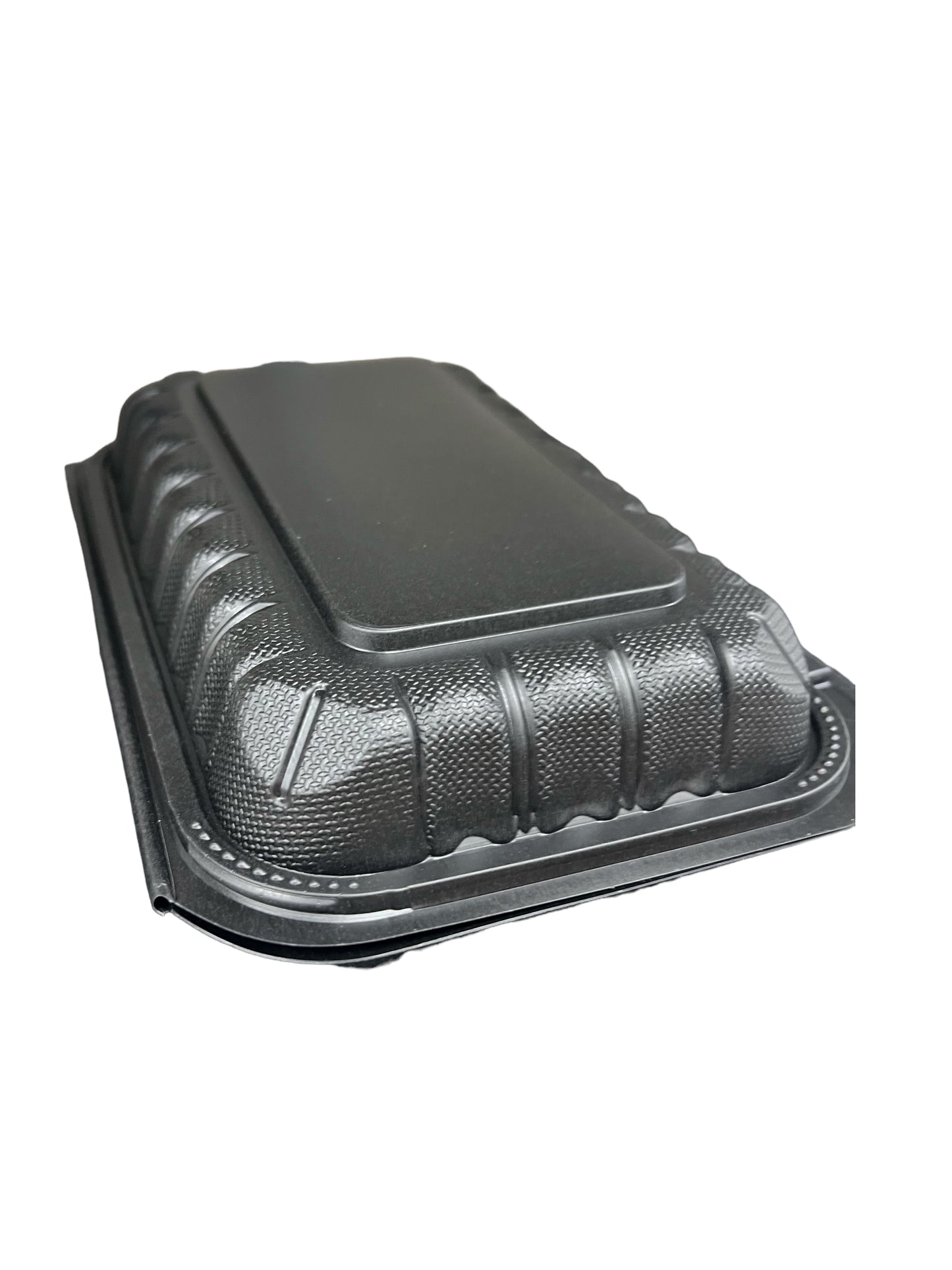 HINGE CONTAINER BLACK MICROWAVABLE 9X6 1 COMPARTMENT