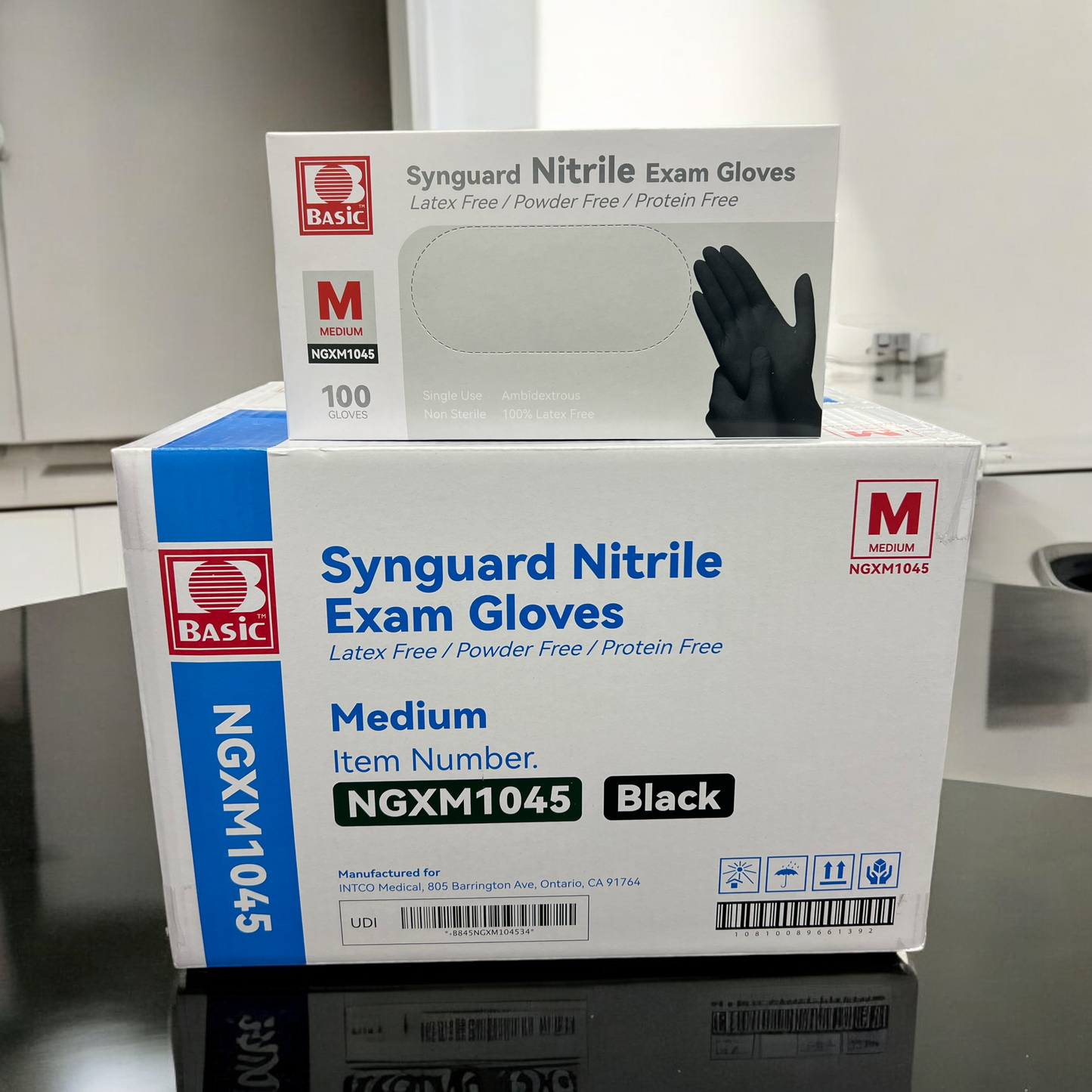 GLOVES BLACK NITRILE (MEDIUM) FULL CASE