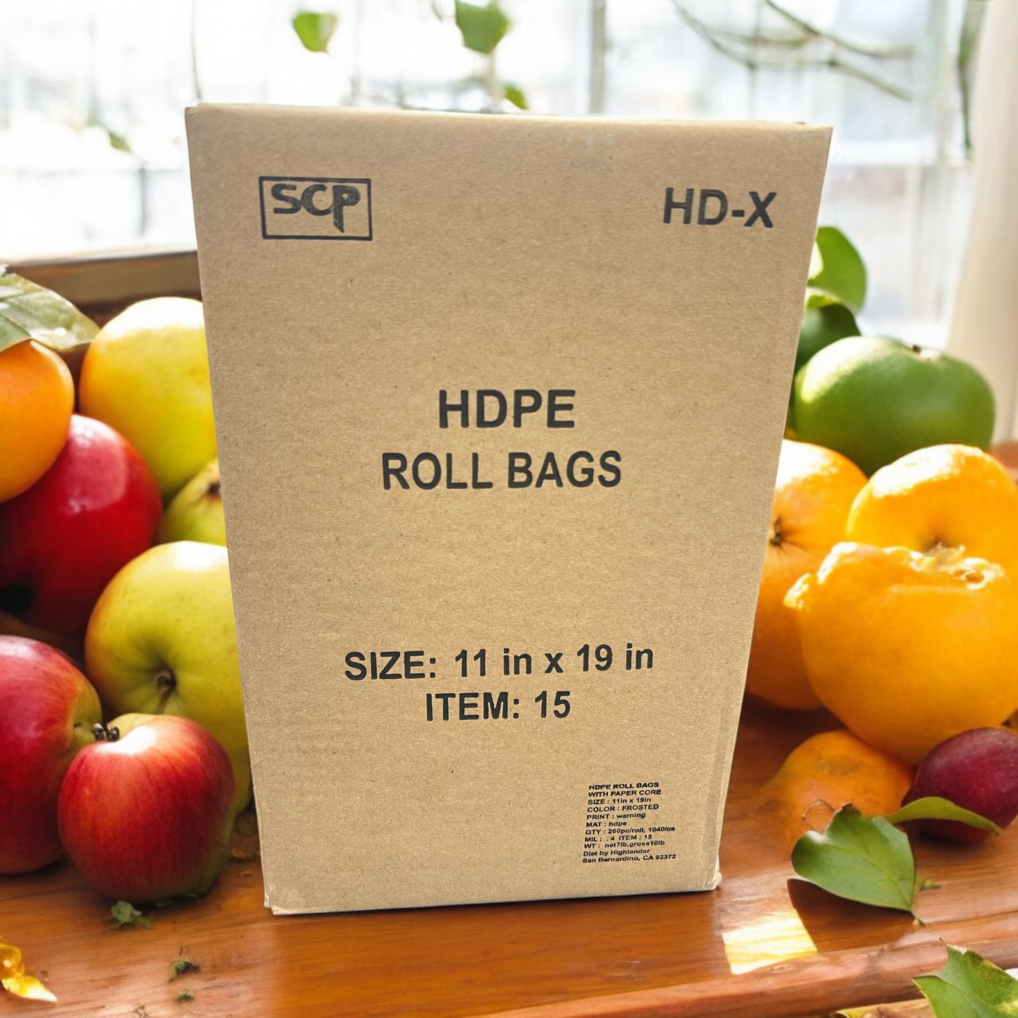 PRODUCE ROLL BAG HDPE (CASE)